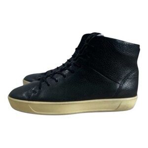 Ecco Danish Design Men Leather High Top Shoes Size 42 (US 9) Lace Up Black